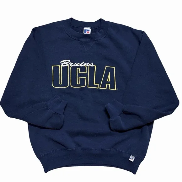 Vintage UCLA Sweatshirt Men's Medium Russell Athletic Crewneck Stitched USA 90s - Picture 1 of 9